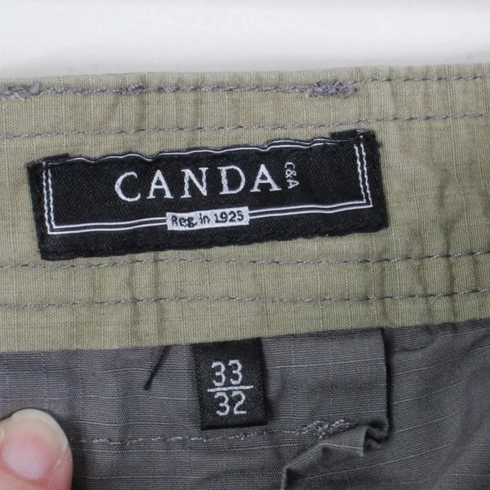 C&A Canda Straight Leg Convertible Pants Men's 33x32 Gray‎ Cargo Workwear